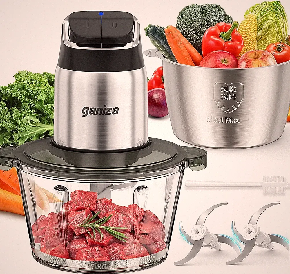 Ganiza Food Processor, Dual-Speed ​​Food Chopper/Meat Grinder。