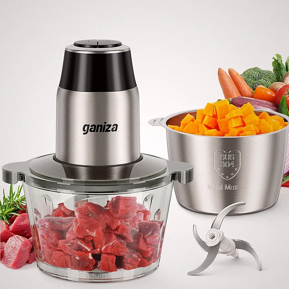 GANIZA Food Processors Electric Food Chopper with Meat Grinder & Vegetable