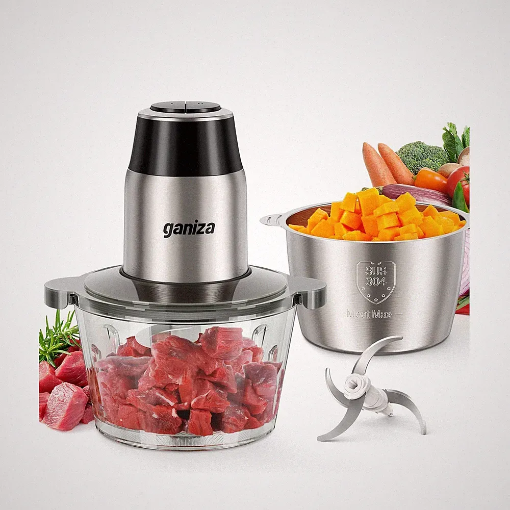 GANIZA Food Processors, Electric Food Chopper with Meat Grinder & Vegetable C...