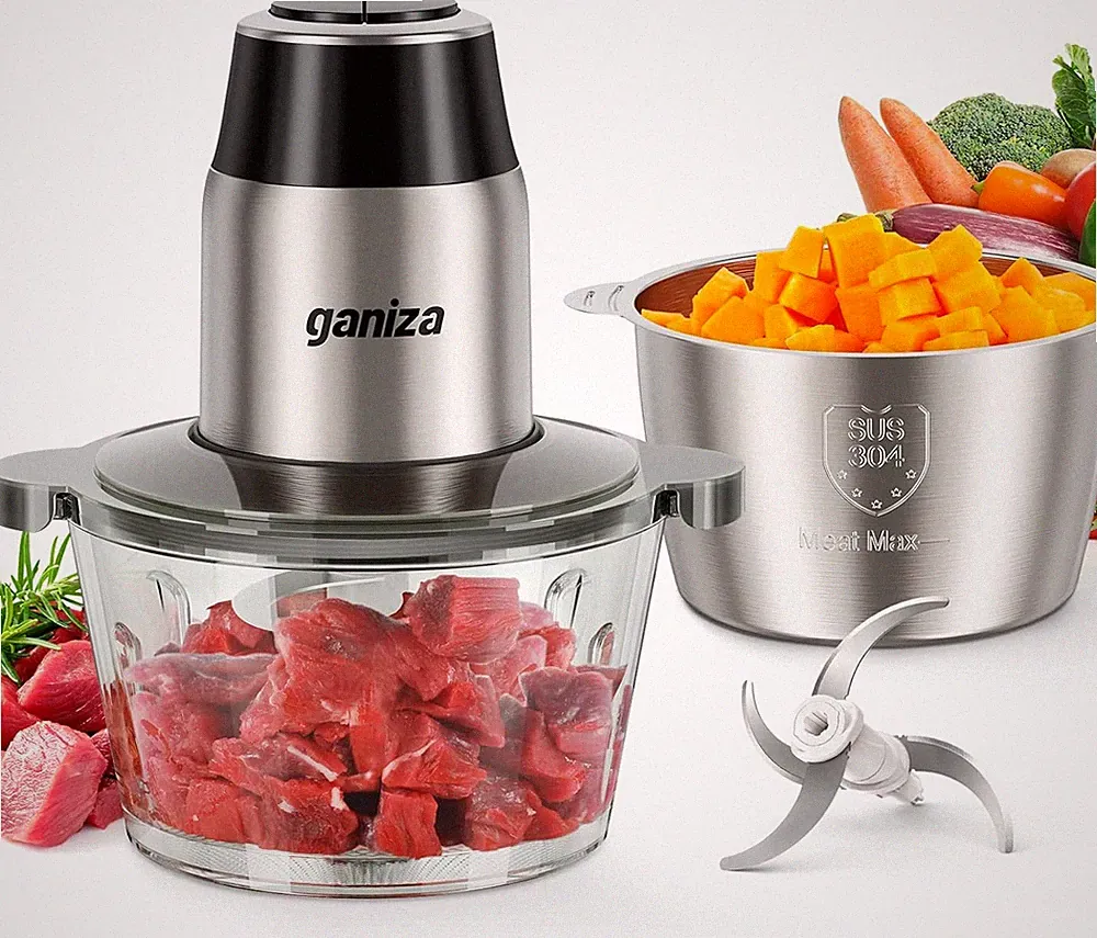 GANIZA Food Processors, Electric Food Chopper with Meat Grinder & Vegetable Chop