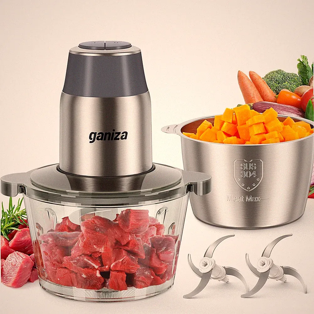 GANIZA Food Processors, Electric Food Chopper with Meat Grinder & Vegetable Chop