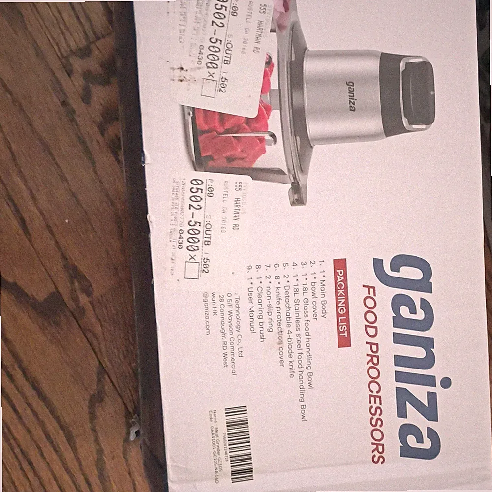 Ganiza Mini Food Processor 450W 1.8L Stainless Steel 2-Speed Silver/Black