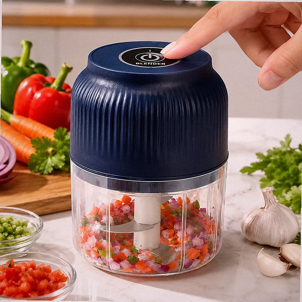 Garlic Chopper Mini Electric USB Rechargeable Food Processor 250ml Kitchen AU