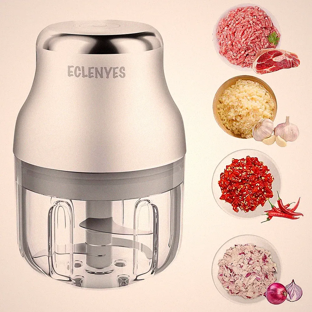 Garlic Chopper, Mini Food Processor, USB Rechargeable Mini Chopper, Powerful...