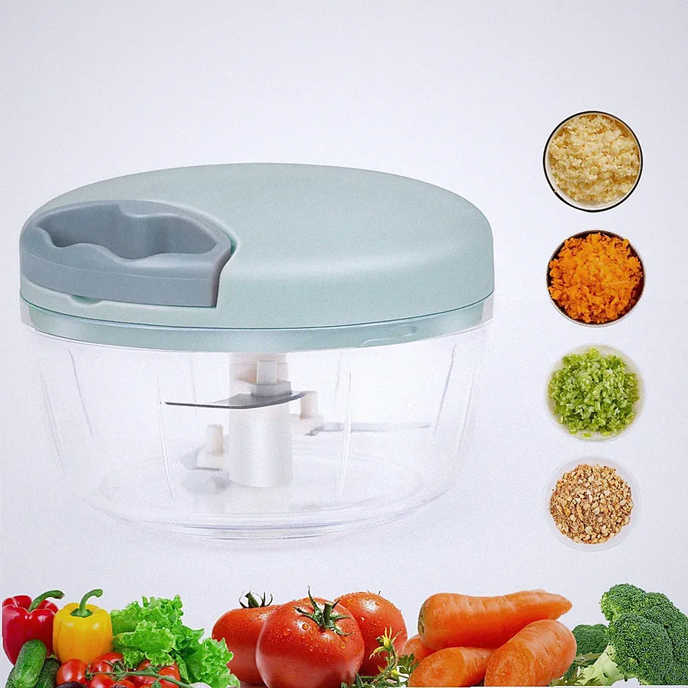 Garlic Chopper, Pull-String Vegetable Onion Mincer Manual Food Processor