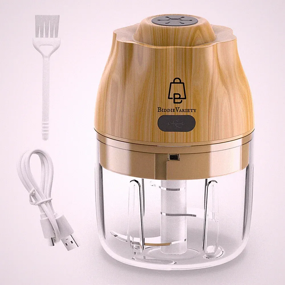 Garlic, Fruit, and Vegetable Mini Food Chopper: Compact Wireless Processor Id...