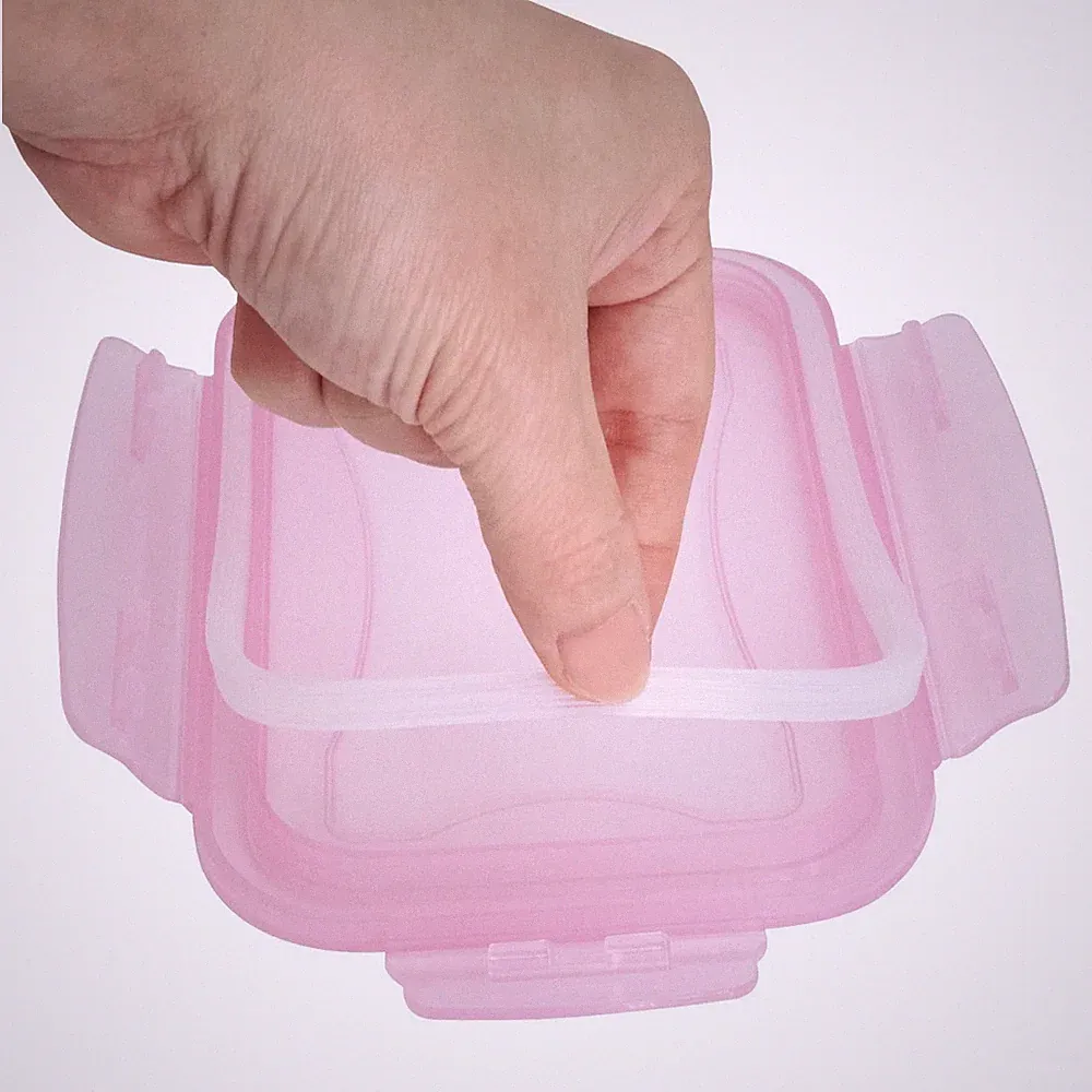 Gaskets Replacement for Glass Meal Prep Containers Universal Sealling Pink