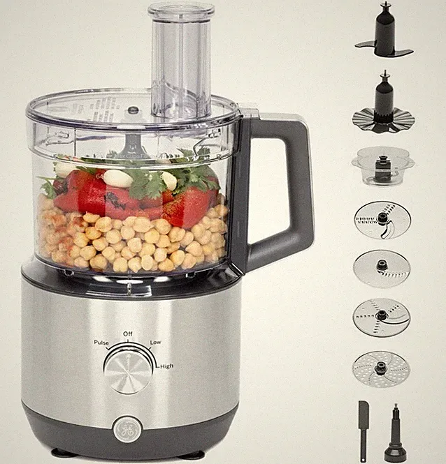 GE 12-Cup Food Processor with Accessories | G8P1AASSPSS