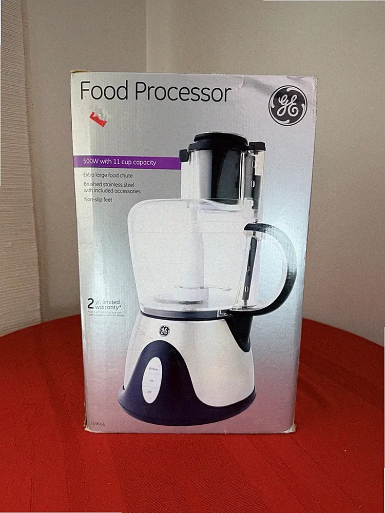 GE Food Processor 169066 500W 11 Cup Large Chute Stainless Family Size -New 🔥