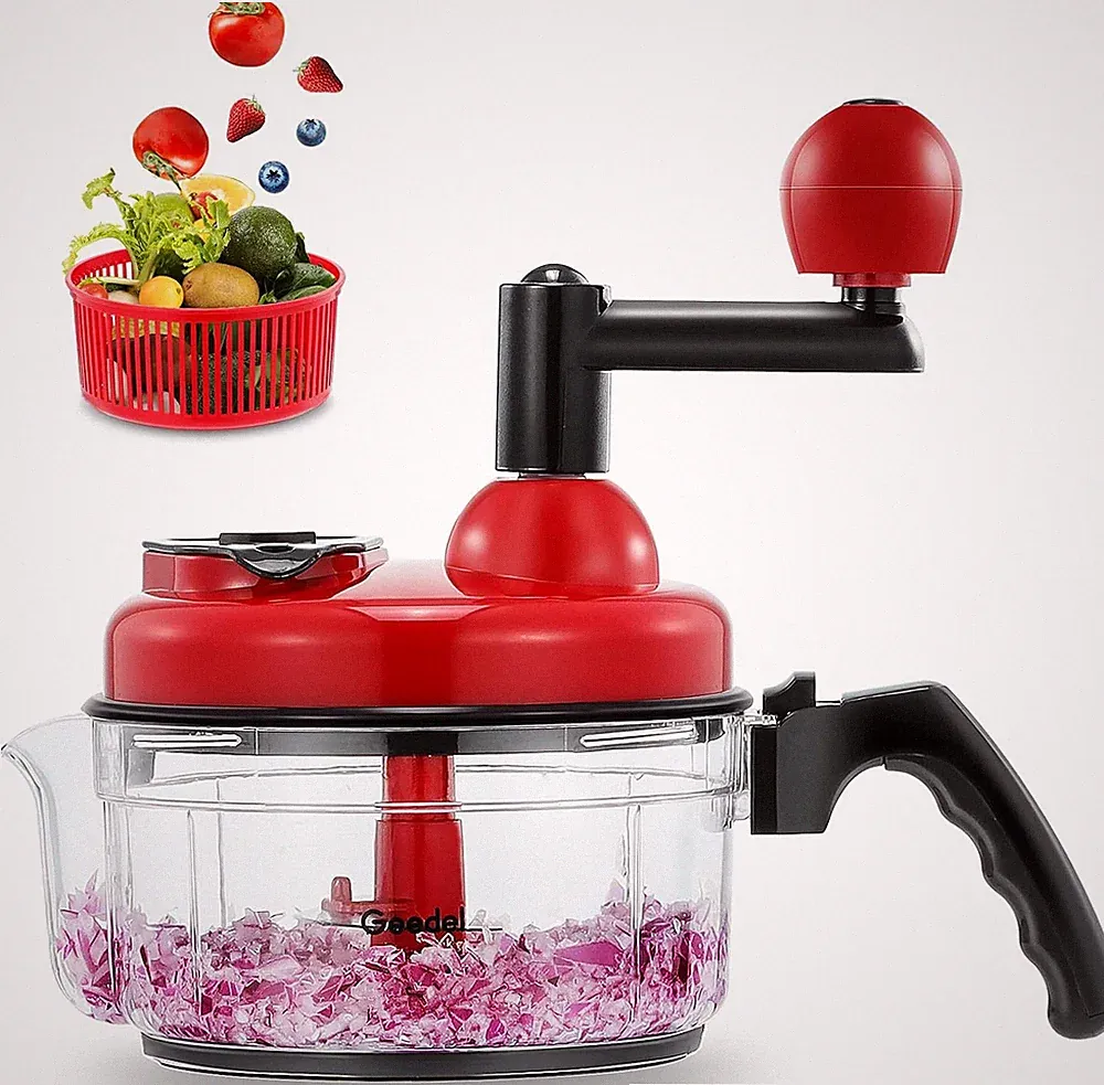 Geedel Hand Food Chopper, Vegetable Quick Chopper Manual Food Processor, Easy To