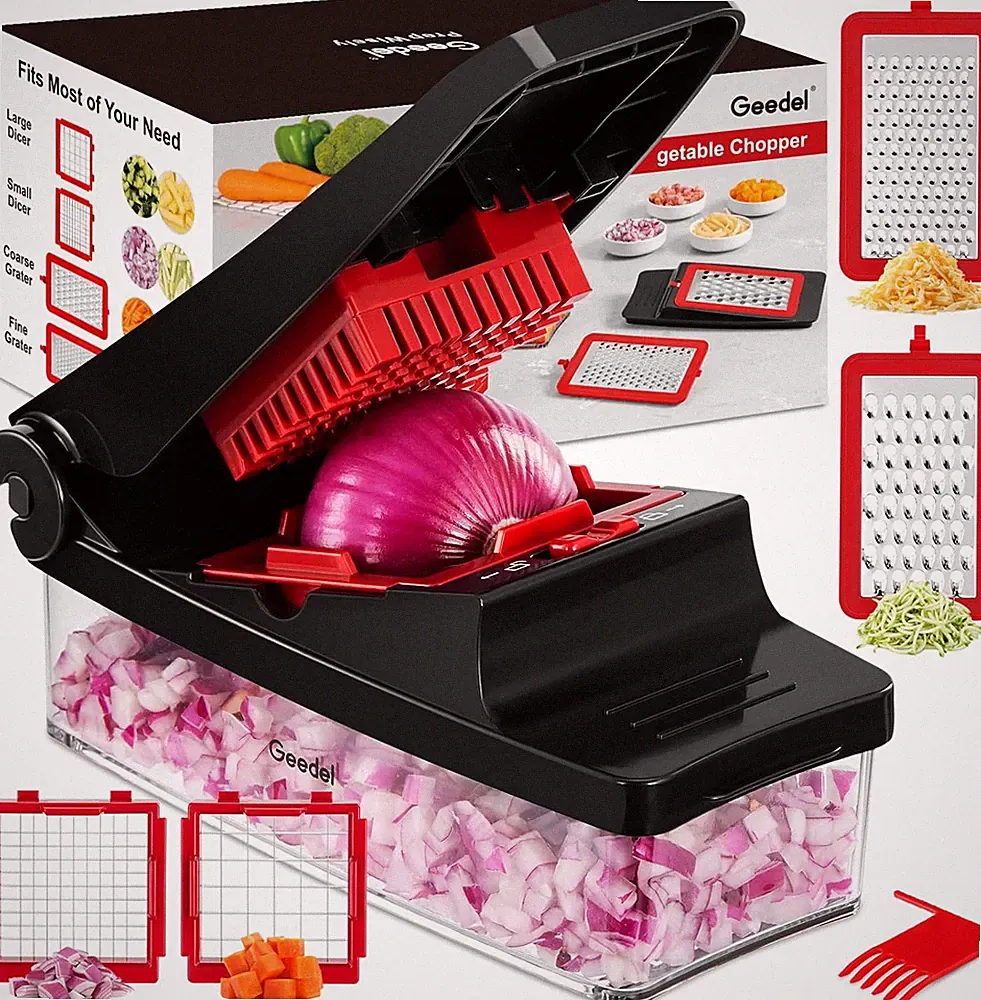 Geedel Vegetable Chopper, Onion Chopper Pro Food Chopper, Kitchen Vegetable Slic