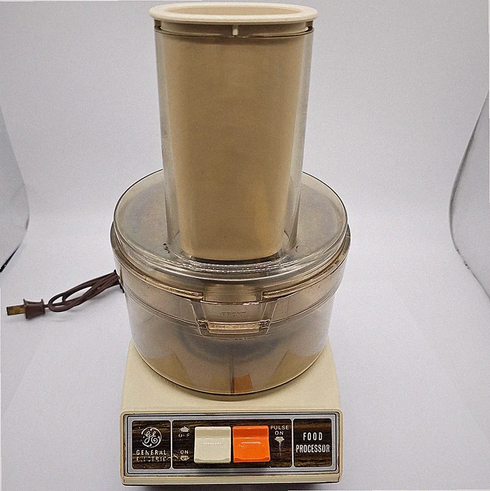 General Electric Food Processor D1FP1-4200 Pulse Vintage GE Tested Works Retro