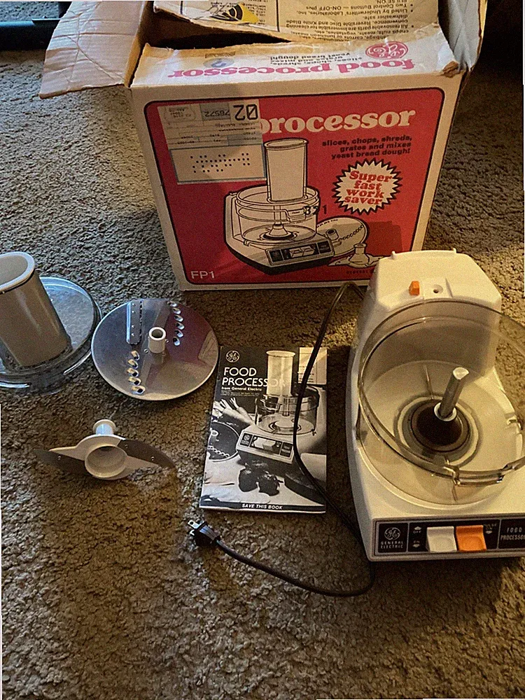 General Electric Food Processor FP-1 w/Box & Manual-1970's