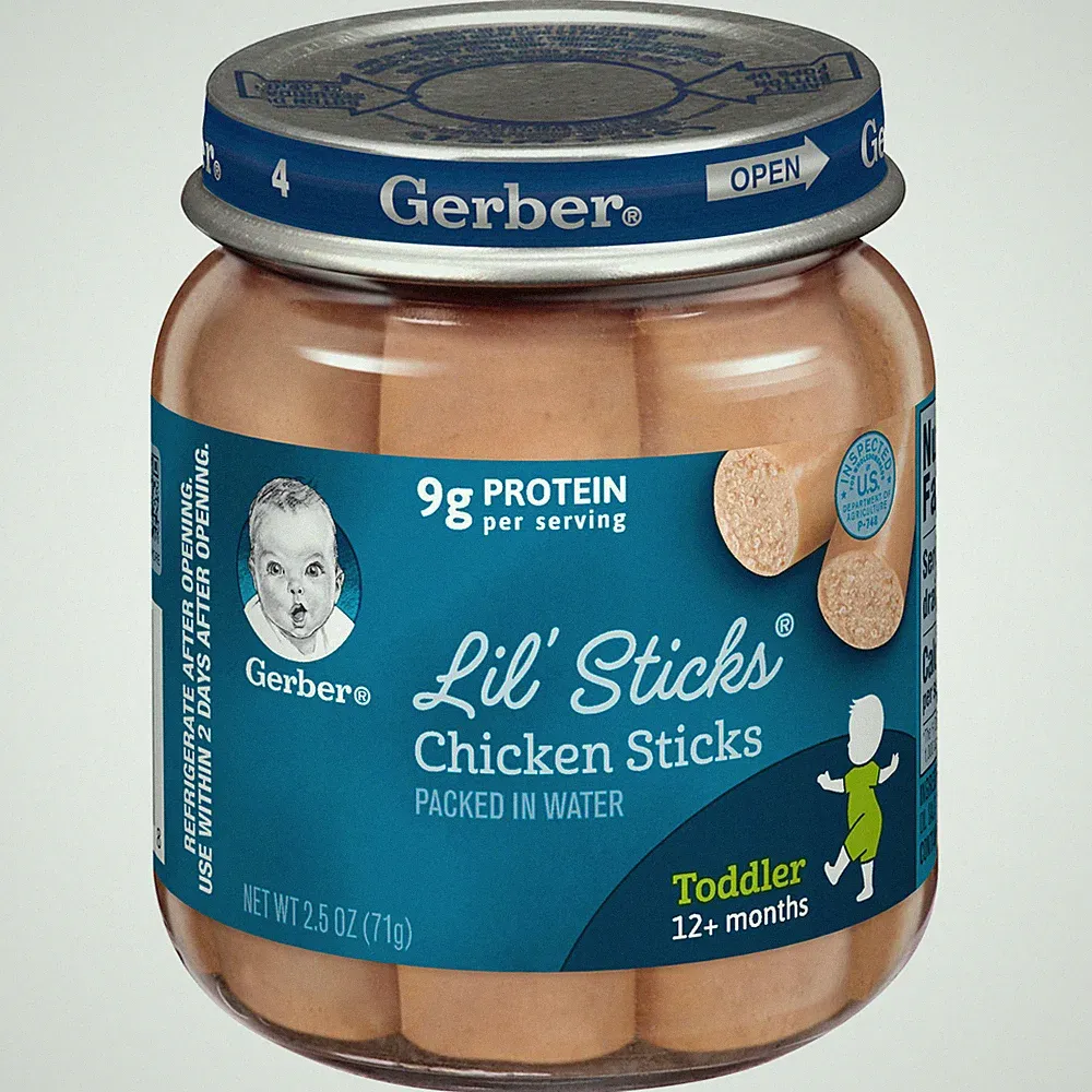 Gerber Lil Sticks Chicken Sticks Baby Food 12+ Months - 2.5 Oz - Pack of 10
