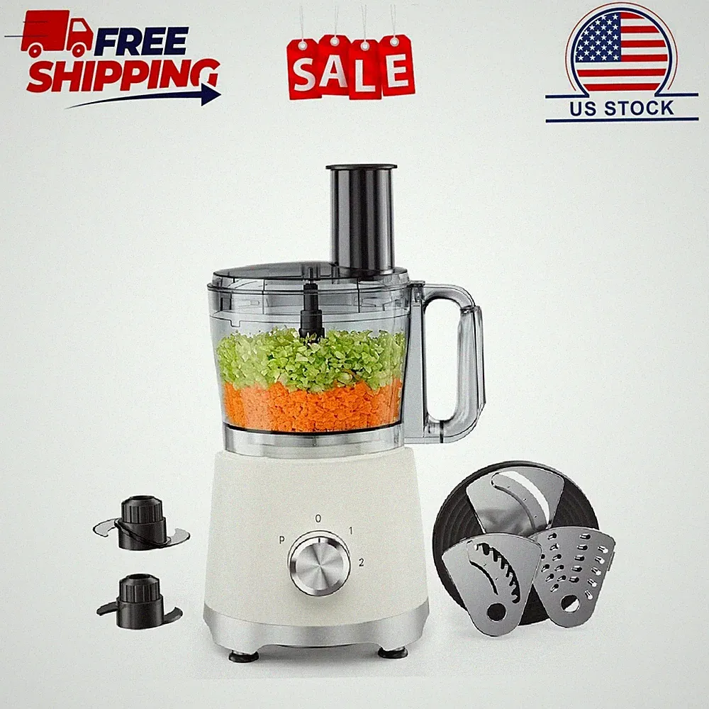 Gianna Food Processors 10.5 Cup, Vegetable Chopper with 5 Blades, 3 Modes Food