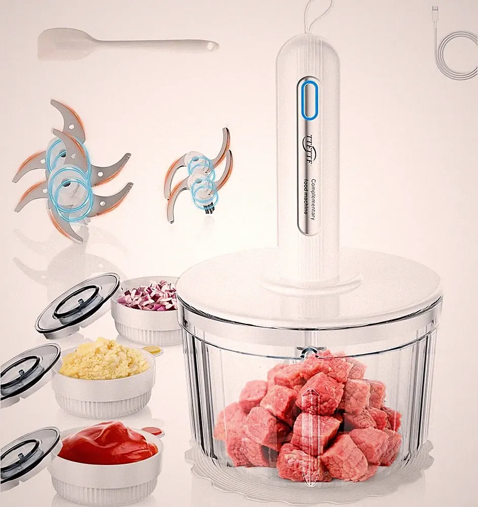 Professional Food Processor with Interchangeable Blades