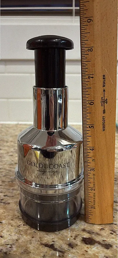 Gold Coast Manual Food Chopper Stainless Steel Plastic Container Guard NEW
