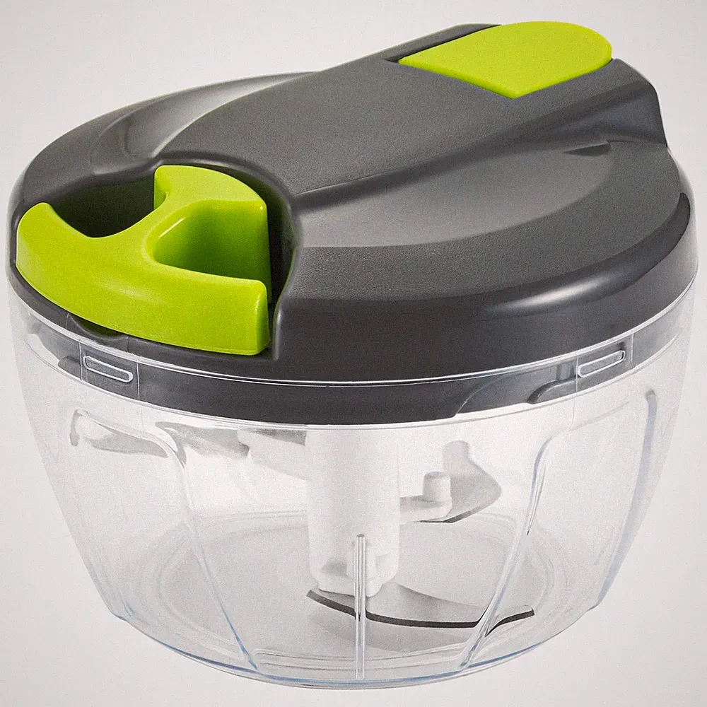 Green Manual Food Chopper 500ML Multi Function Processor with Handle