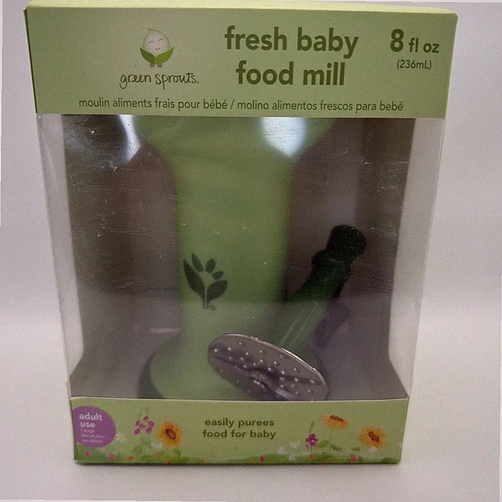 Green Sprouts Baby Food Mill 8 Ounce Fresh Puree Maker Manual No BPA Green