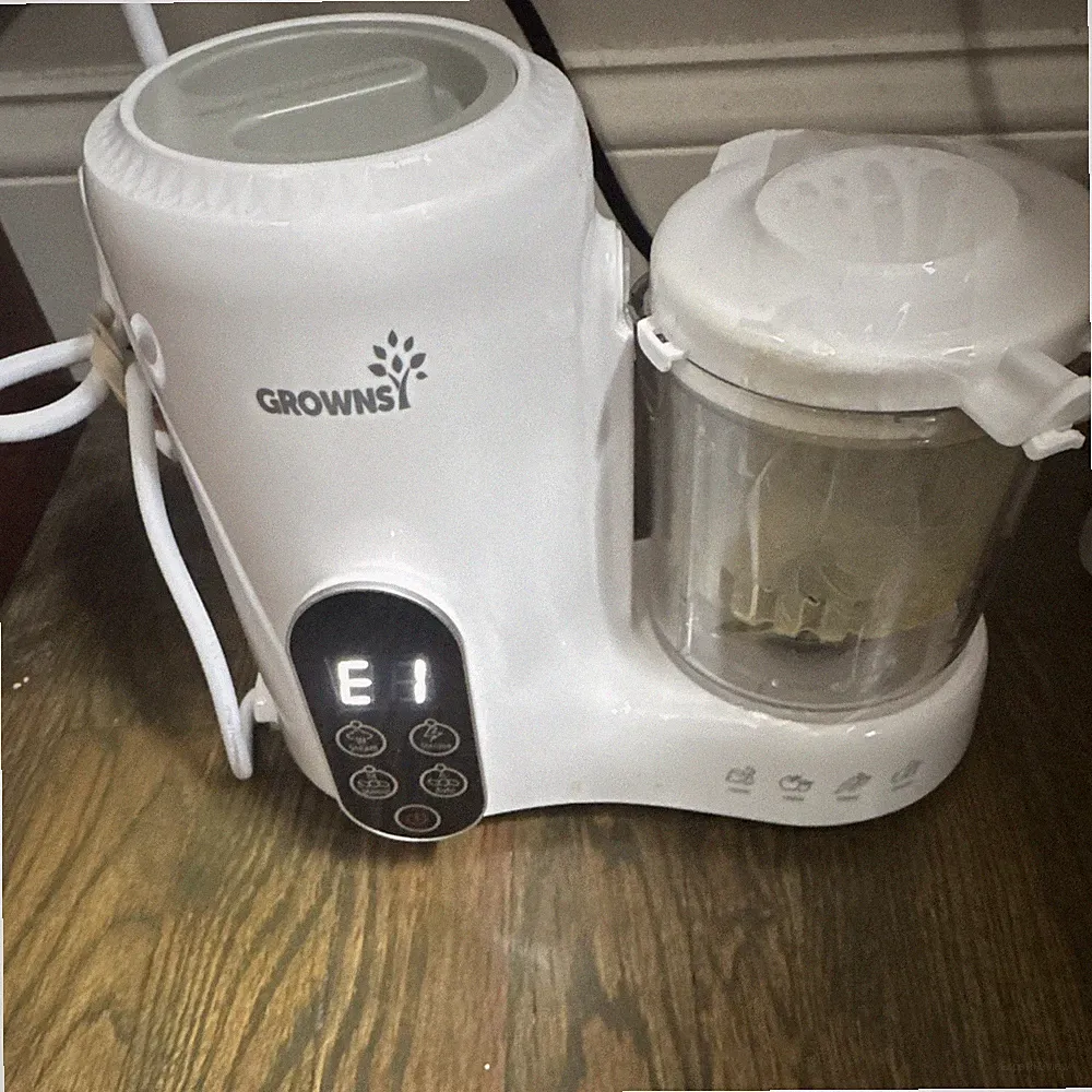 Grownsy All-in-One Baby Food Maker Steamer and Blender Combo - White