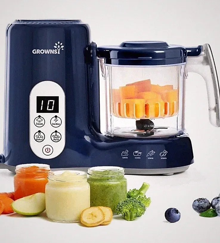 GROWNSY Baby Food Maker w/ Steam Basket, One Step Baby Food Processor Steamer