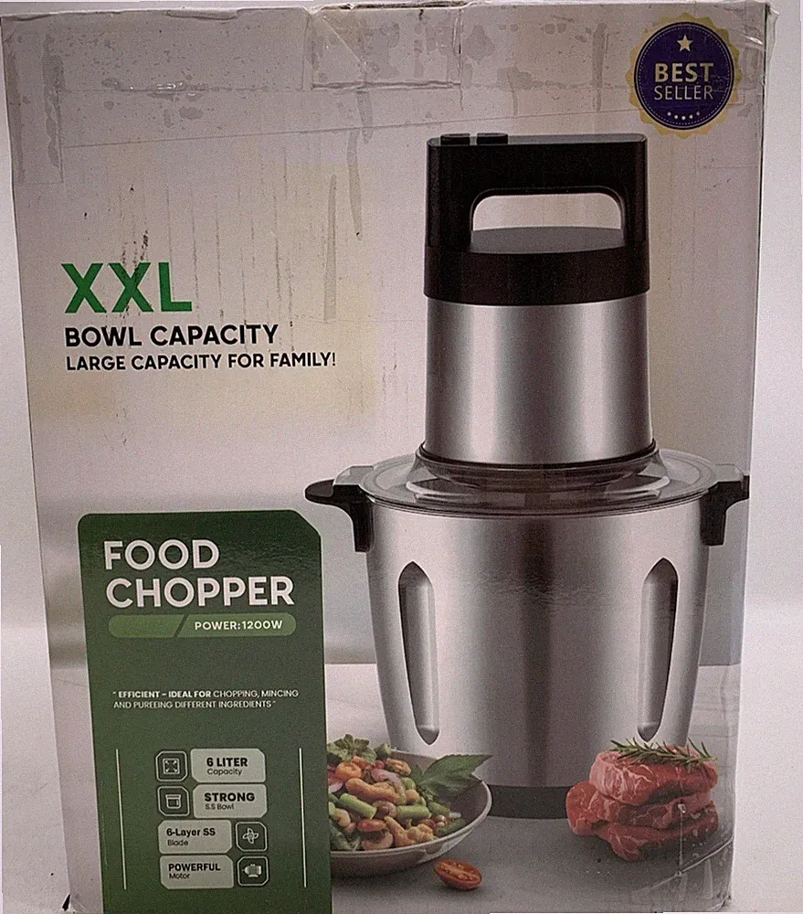 GYQTGO 6L Electric Food Processor Grinder for Meat and Vegetables 1200W Motor