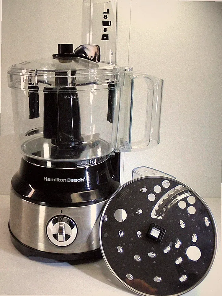 Hamilton Beach 10-Cup Food Processor 70730 w/ Bowl Scraper Black & Stainless