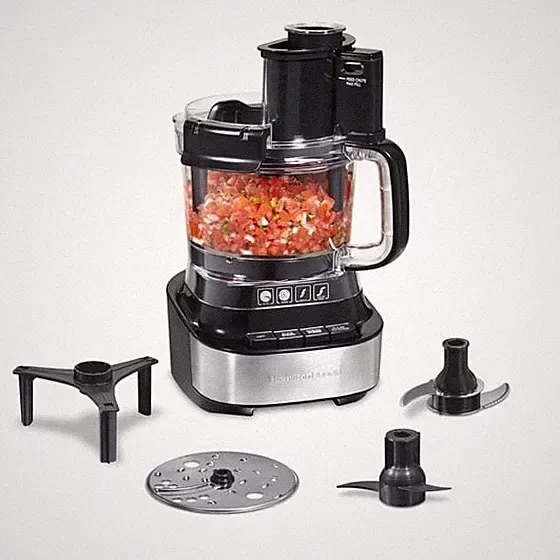 Hamilton Beach 10 Cup Food Processor and Chopper with Stack & Snap Design, Black