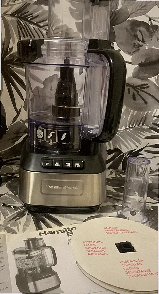 ➿ Hamilton Beach 12 Cup Stack & Snap Food Processor - Black 👉MINOR DEFECT👈