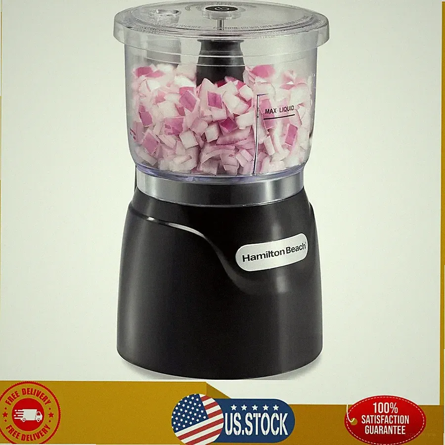 Hamilton Beach 3 Cup Electric Food Chopper Mini Vegetable Processor Stainless...