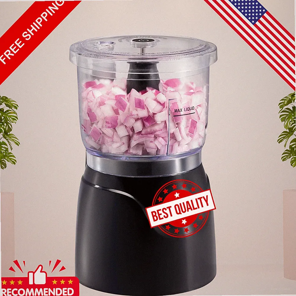Hamilton Beach 3-Cup Electric Food Processor Vegetable Chopper 350W Black
