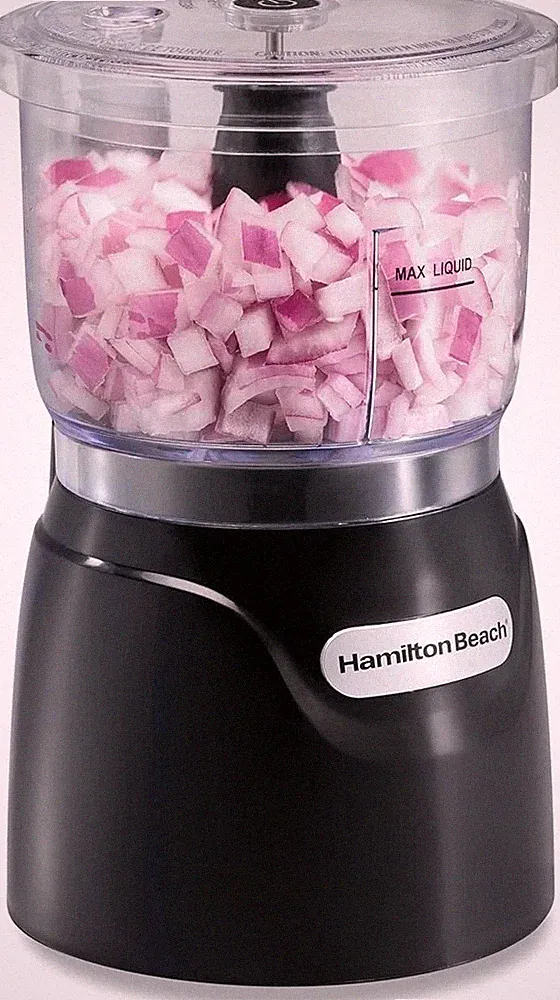 Hamilton Beach 3-Cup Electric Vegetable Chopper & Mini Food Processor, Black