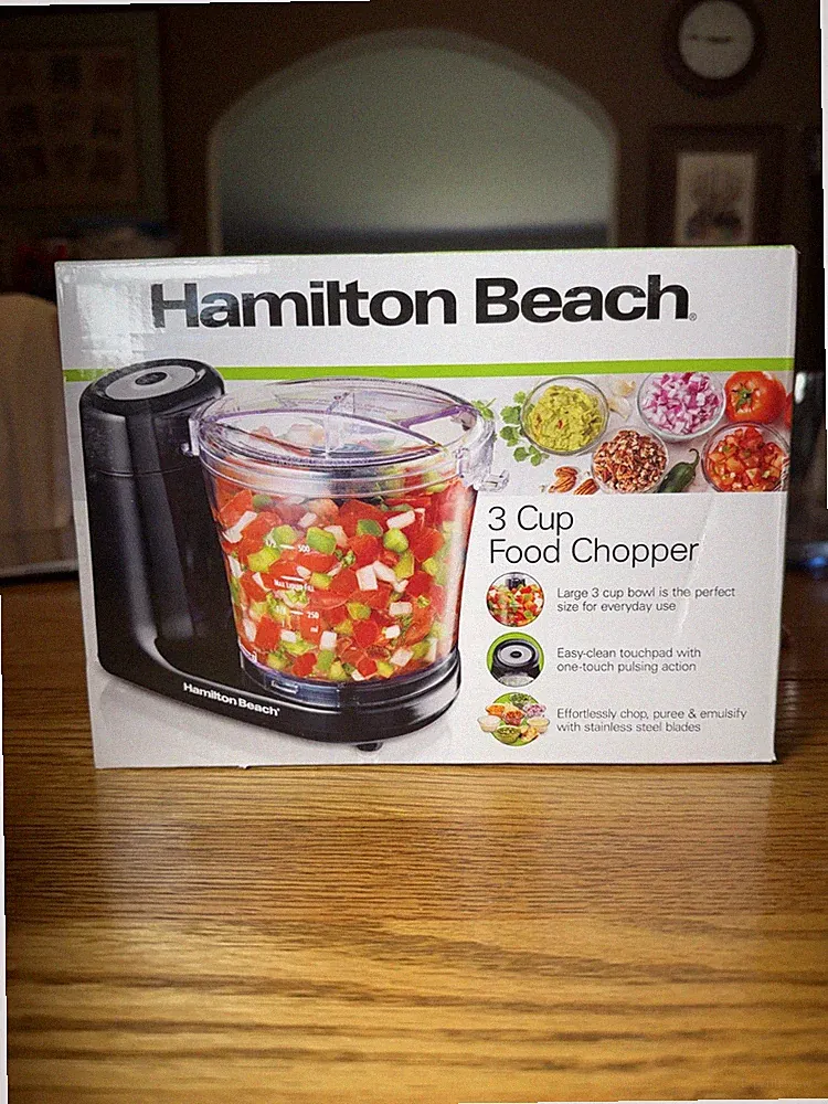 Hamilton Beach 3-Cup Food Chopper - Electric Mini Food Processor - NEW