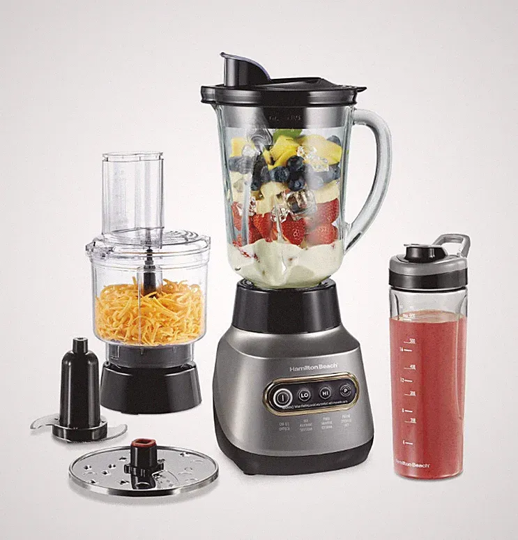 Hamilton Beach 3-in-1 Blender & Food Processor w/ Travel Jar 48 oz