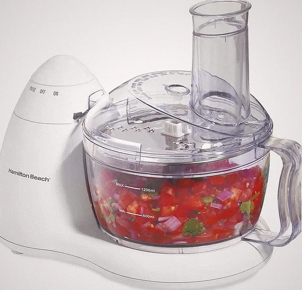 Hamilton Beach 70450 White 8 Cup Bowl Food Processor