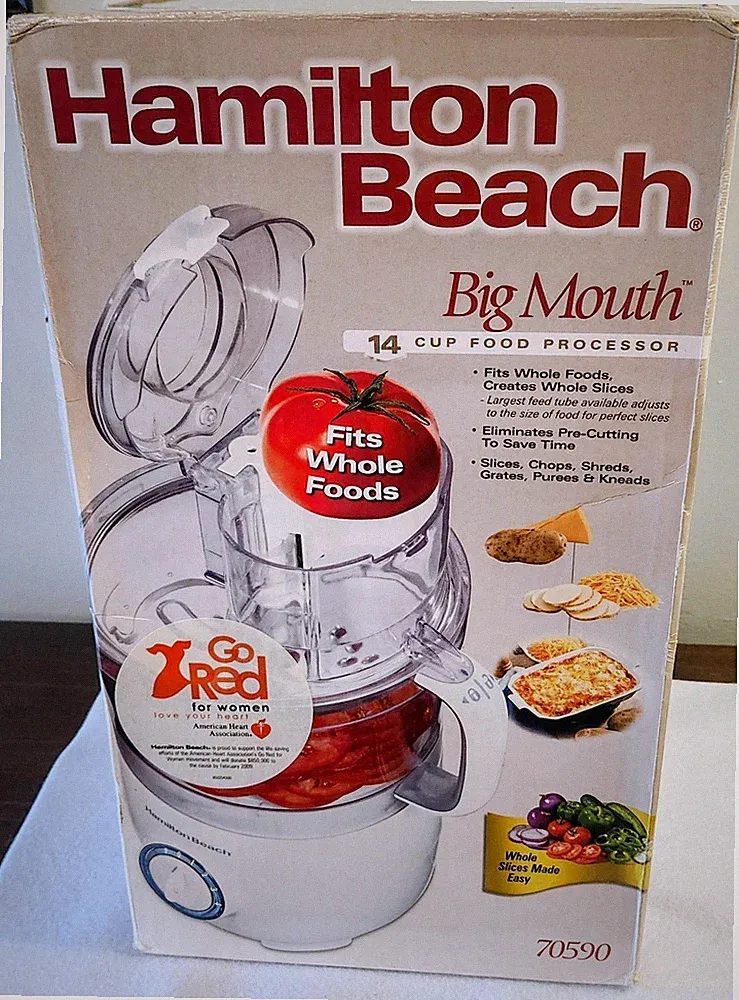 Hamilton Beach 70570 Big Mouth 14 Cup 500W Food Processor Brand New Open Box!