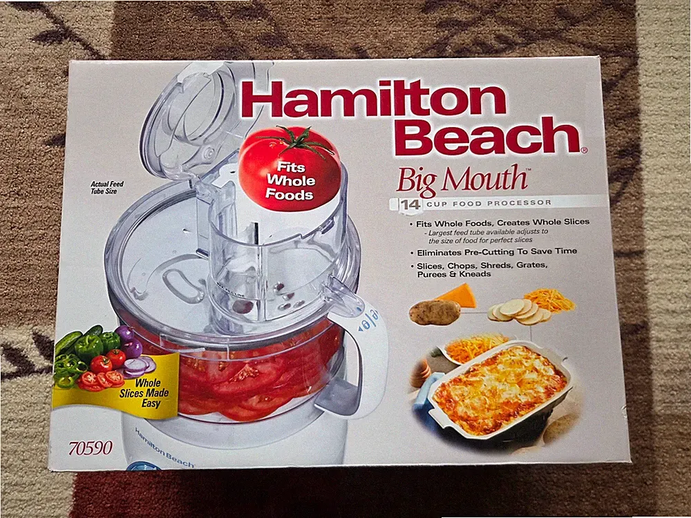 Hamilton Beach 70570 Big Mouth 14 Cup 500W Food Processor Brand New Open Box!