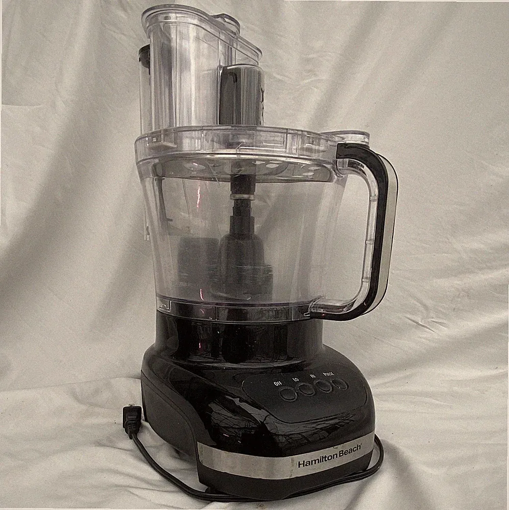 Hamilton Beach 70580 8-Cup 500W Food Processor Black Pulse Chop Slice Shred