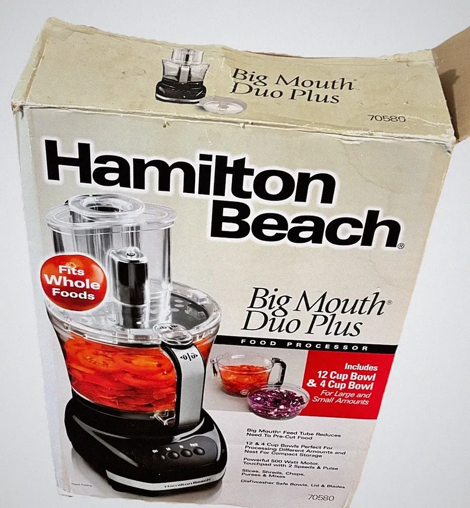 Hamilton Beach 70580 Duo Plus Big Mouth Food Processor - Black