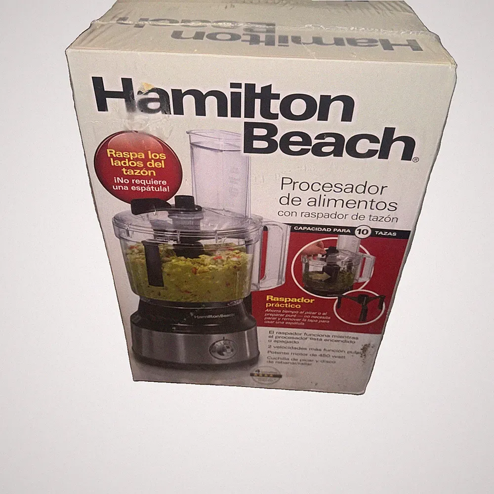Hamilton Beach 70730 10-Cup Food Processor With Bowl Scraper, Black & Stainless