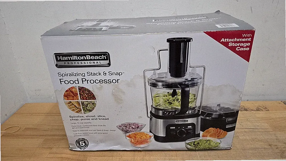 Hamilton Beach 70815 Spiralizing Stack & Snap 12 Cup Food Processor