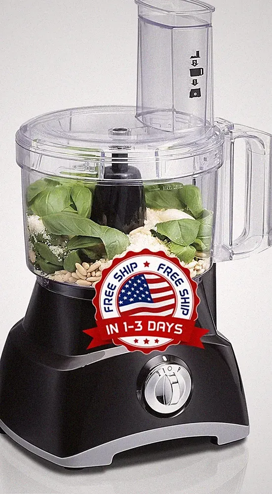 Hamilton Beach 8 Cup Food Processor & Vegetable Chopper | Large Feed Chute | Pow