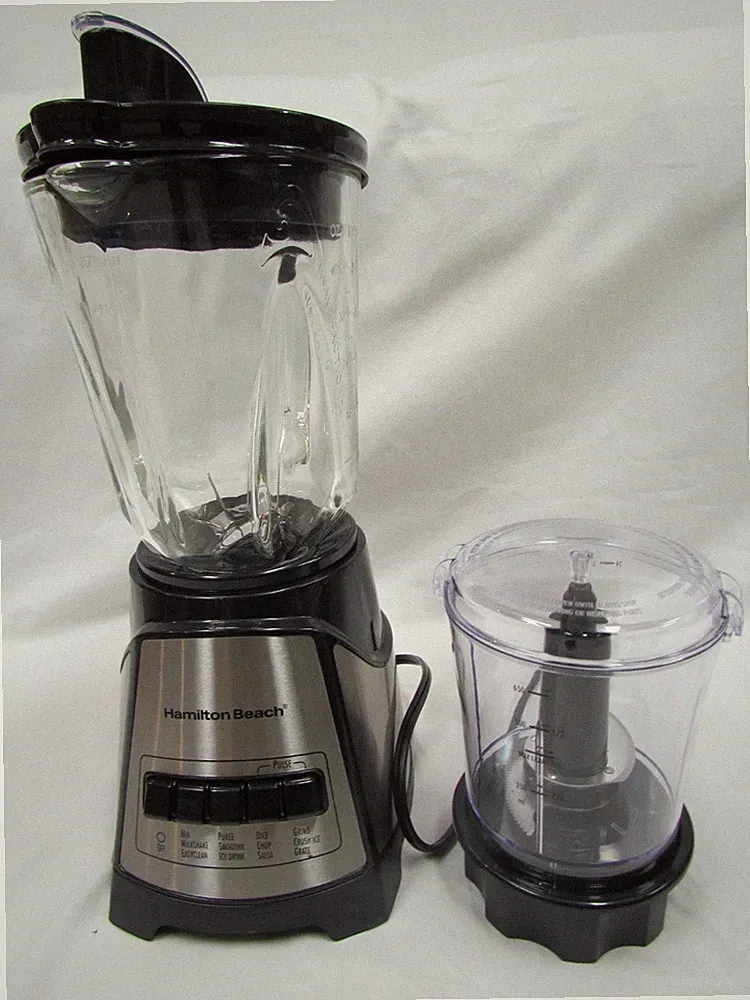 Hamilton Beach Blender and Food Processor Model 58149 Excellent Black, Chrome