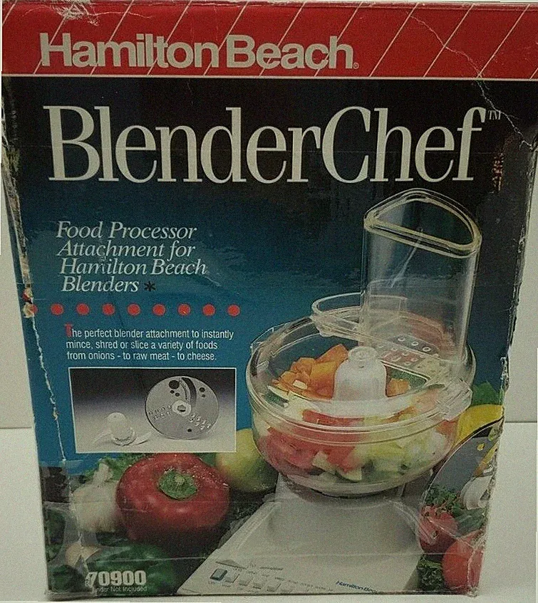 Hamilton Beach BLENDER CHEF Food Processor Attachment 70900 Complete Open Box