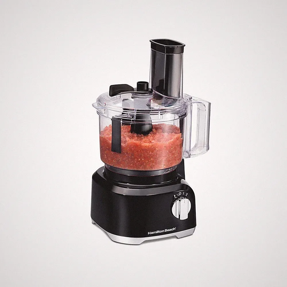 Hamilton Beach Bowl Scraper Food Processor Black - 70743: 450W, 2 Speeds, Dishwa