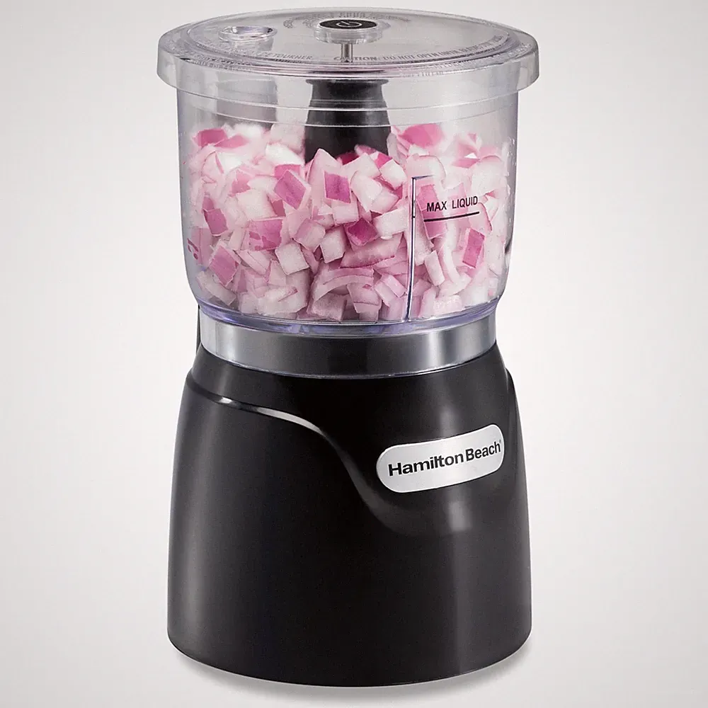 Hamilton Beach Electric Vegetable Chopper & Mini Food Processor, 3-Cup, Black