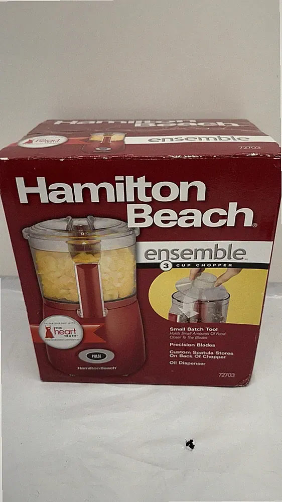 Hamilton Beach Ensemble 72703 Red 3 Cups Food Processor Chopper
