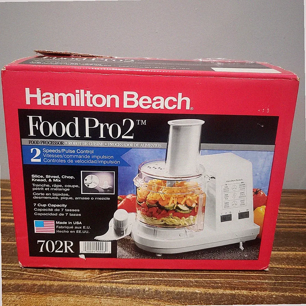 Hamilton Beach Food Pro 2 702R Vintage Food Processor 7 Cup White Made USA