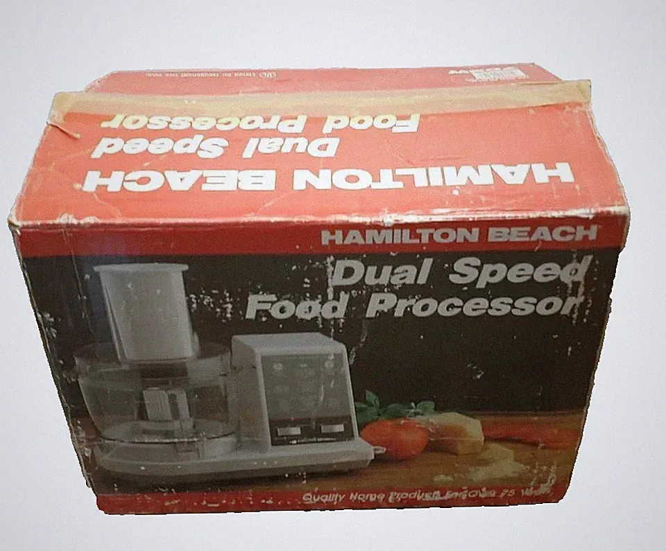 Hamilton Beach Food Processor 702W Dual Speed Slicer Shredder Vintage With Box
