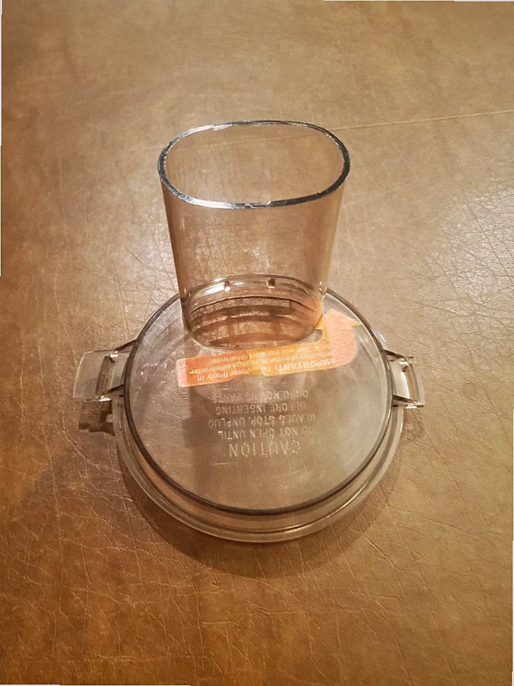 HAMILTON BEACH Food Processor Model 702-3 Replacement Lid Tube Scovil Amber